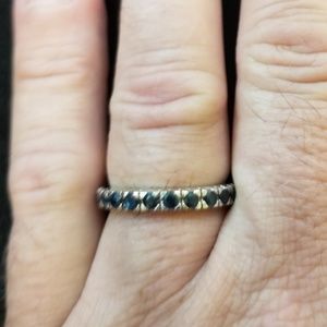 Sapphire Eternity Band Set in Sterling